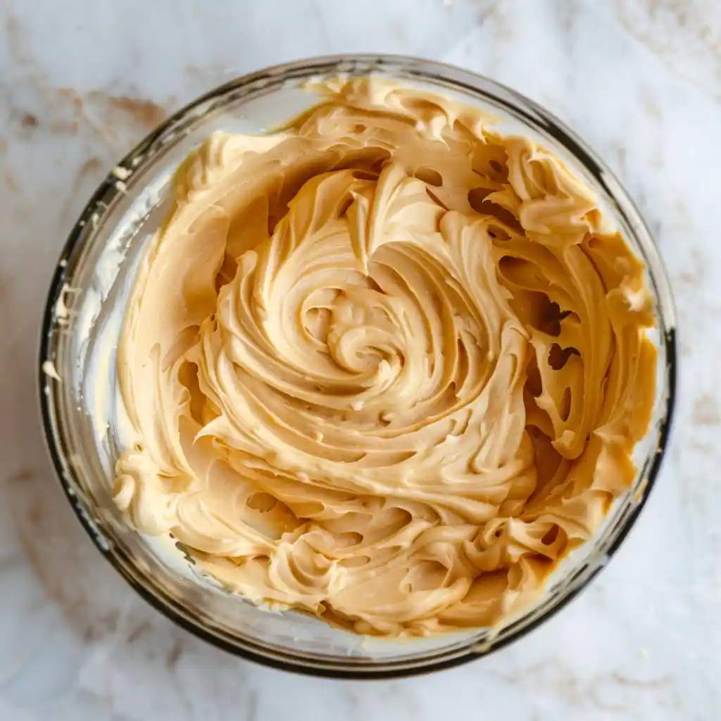 finished peanut butter buttercream frosting