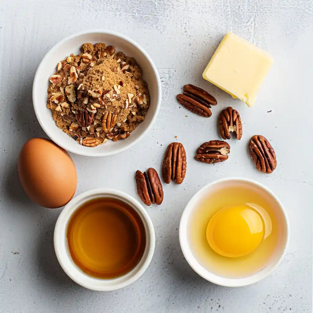 ingredients for pecan pie mug cake recipe