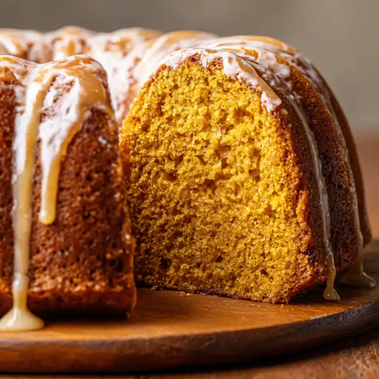 pumpkin bundt cake recipe with maple glaze