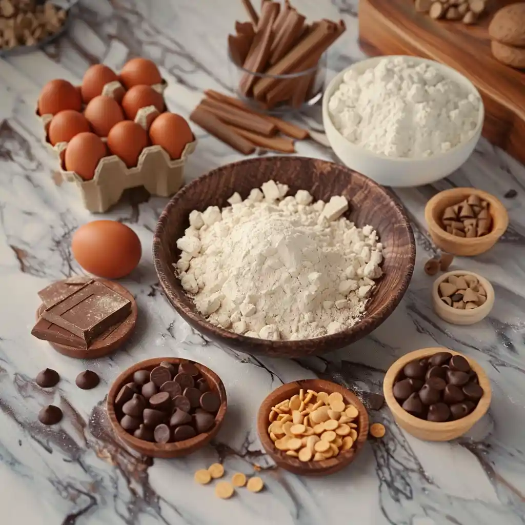 ingredients for reeses chocolate chip cookies