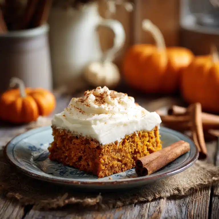the best pumpkin cake with cream cheese frosting