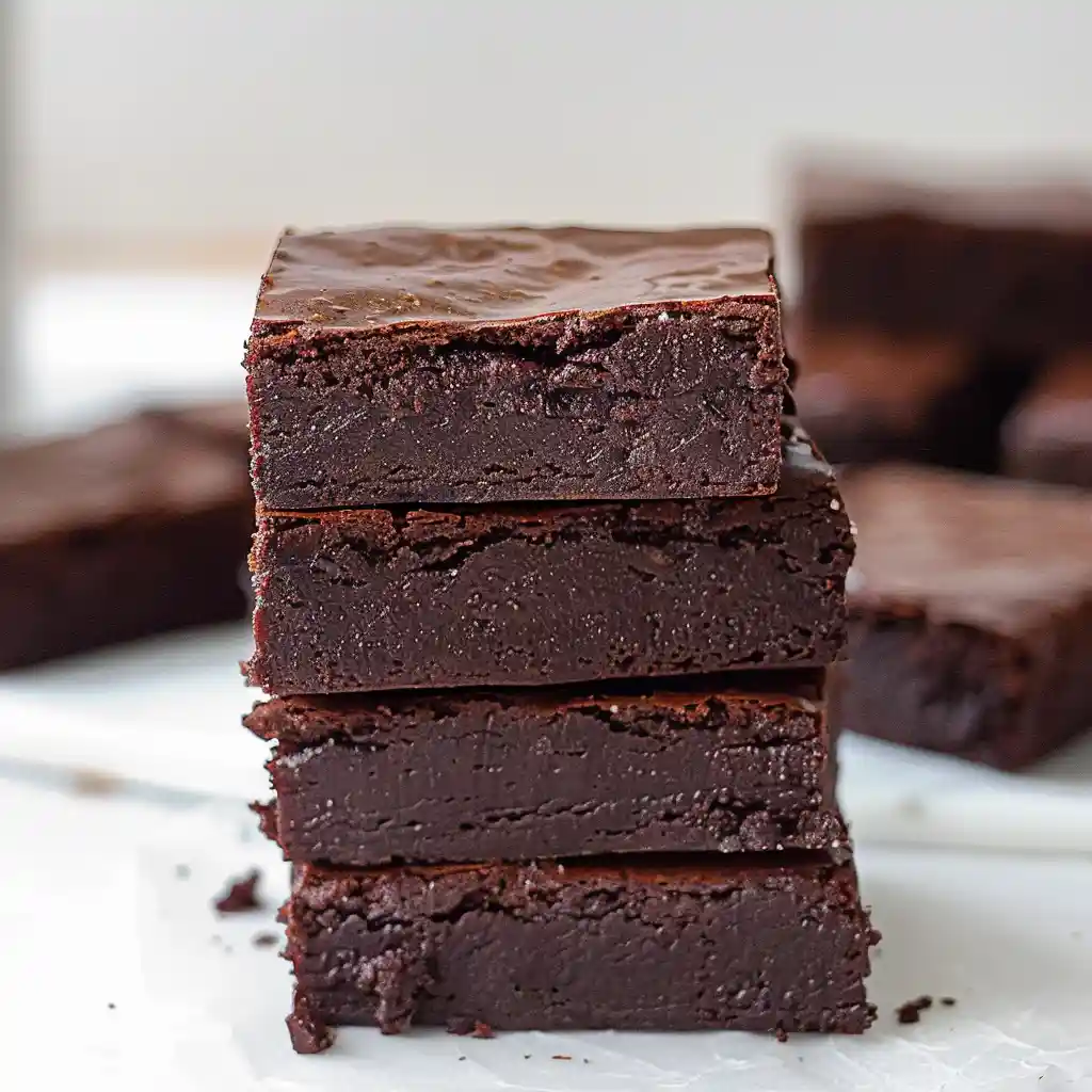 4 ingredient healthier brownies no dairy stack