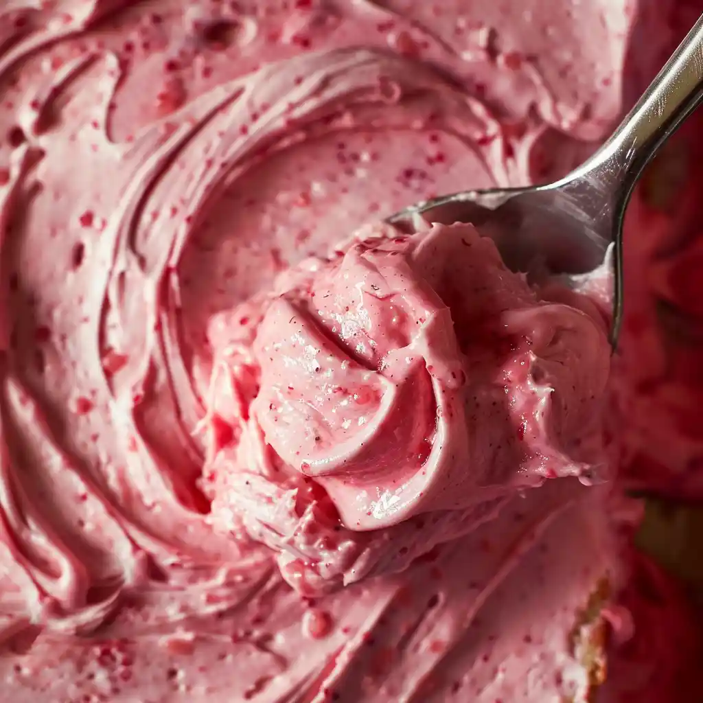 frosting almond cake with raspberry frosting