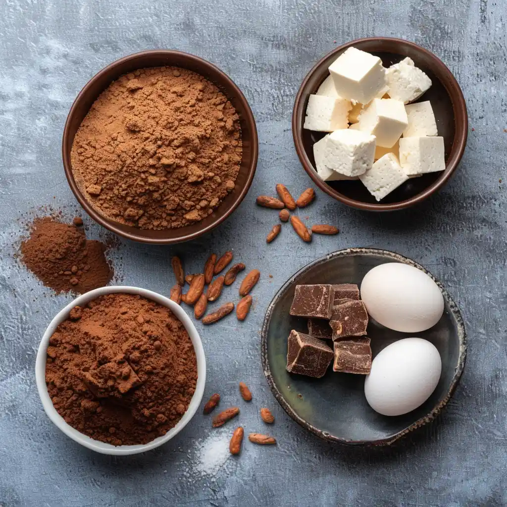 ingredients for 4 ingredient healthier brownies no dairy