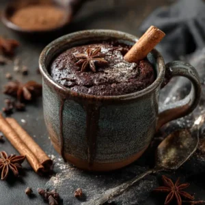 chocolate chai mug cake cozy style