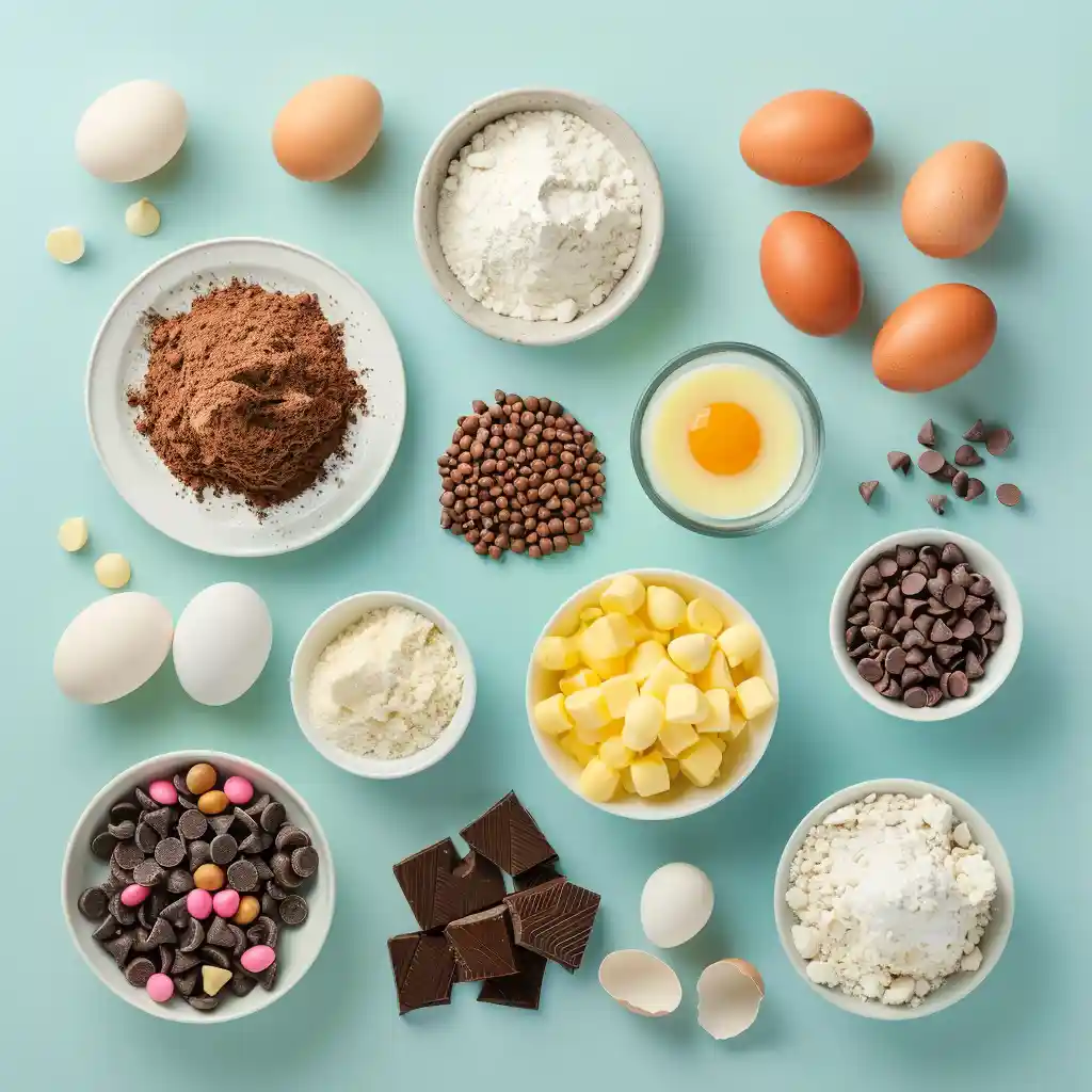 ingredients for easter cookie cake