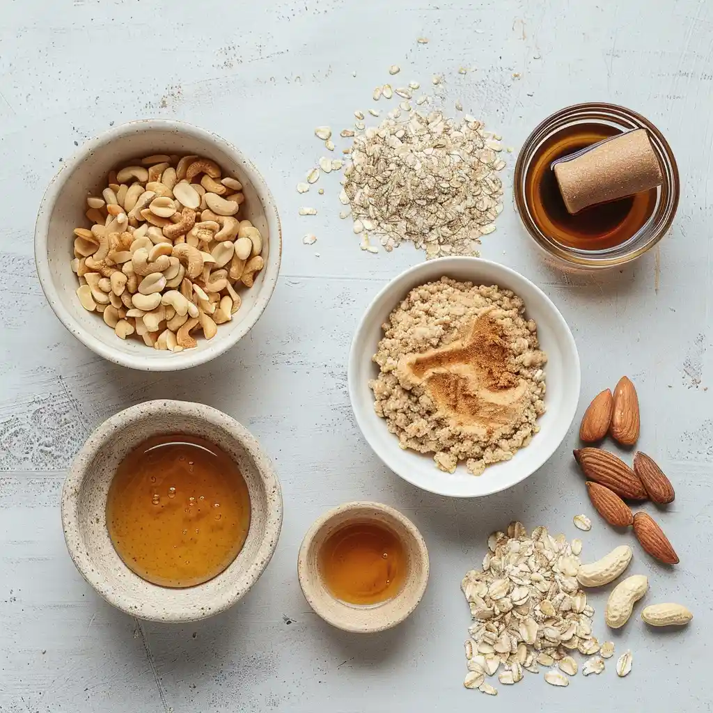 ingredients for 3 ingredient no bake granola bars