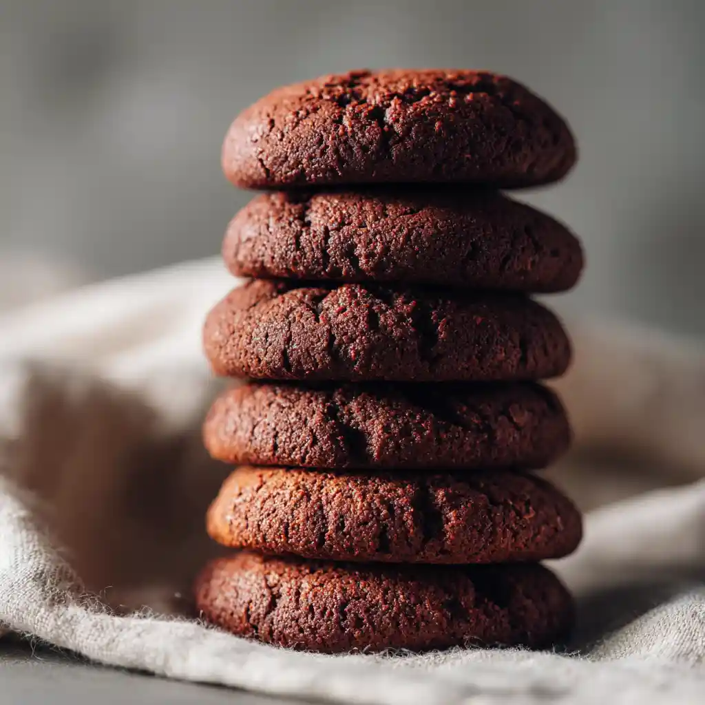 4 ingredient keto chocolate cottage cheese cookies stack