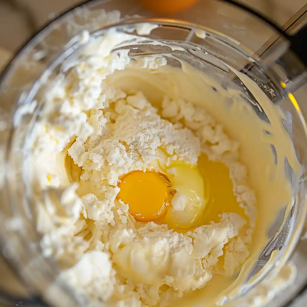 blending batter lemon cottage cheese cake