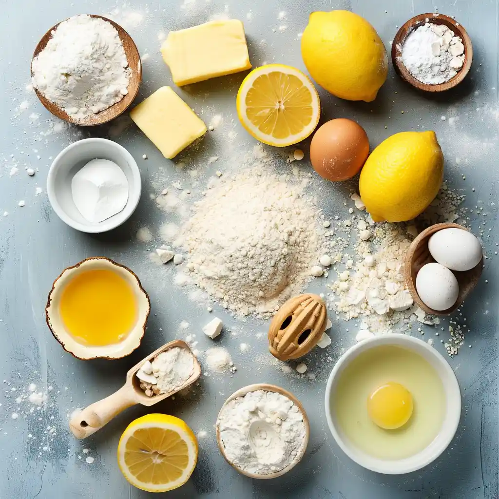 Ingredients for Lemon Drizzle Cupcakes