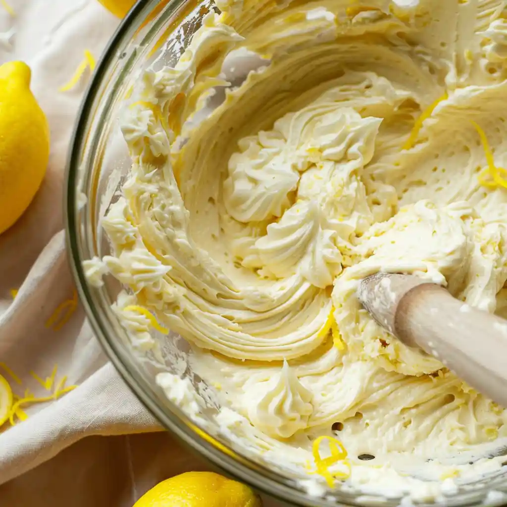 Mixing Lemon Drizzle Cupcakes batter