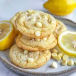 lemon white chocolate chip cookies soft and chewy