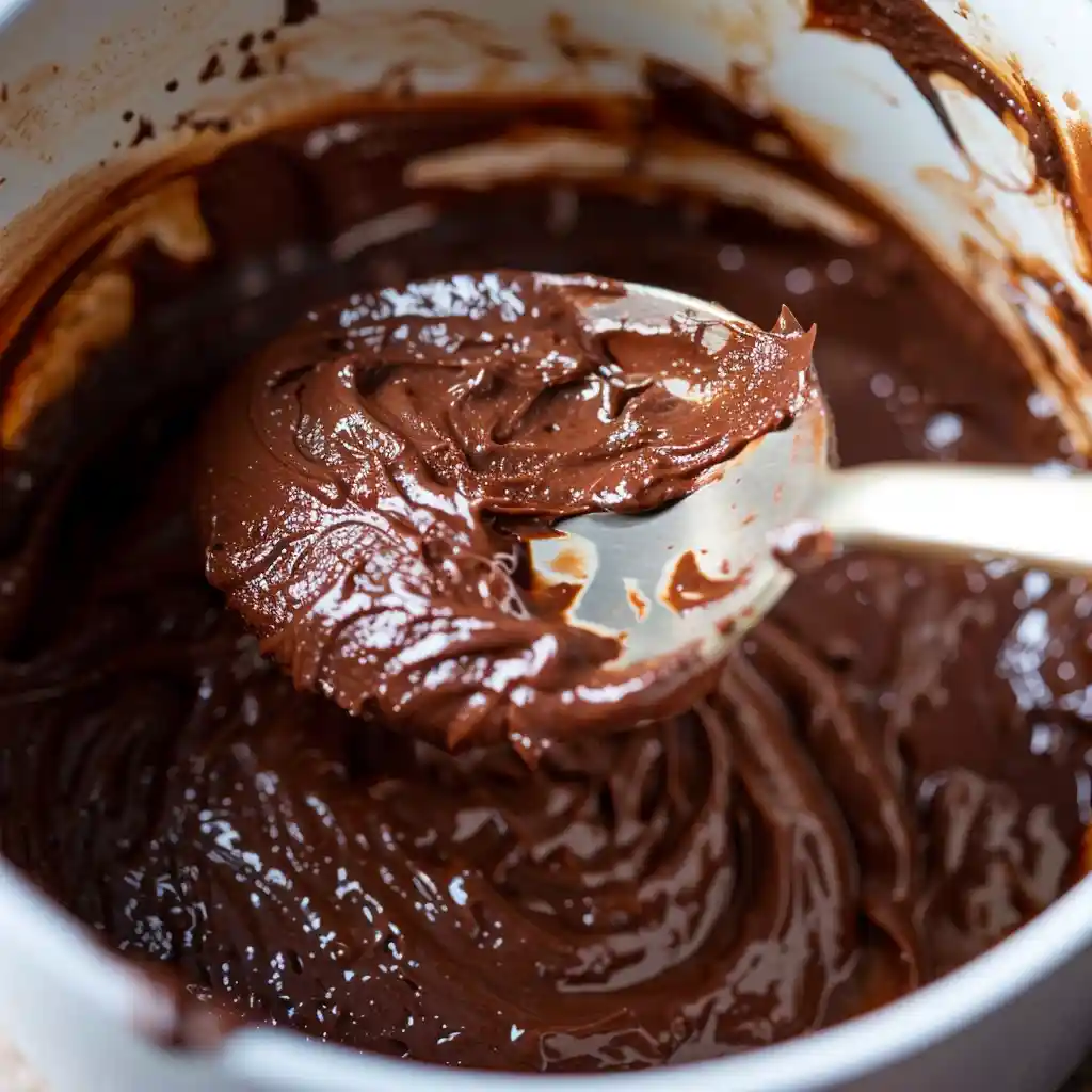 mixing chocolate chai mug cake batter
