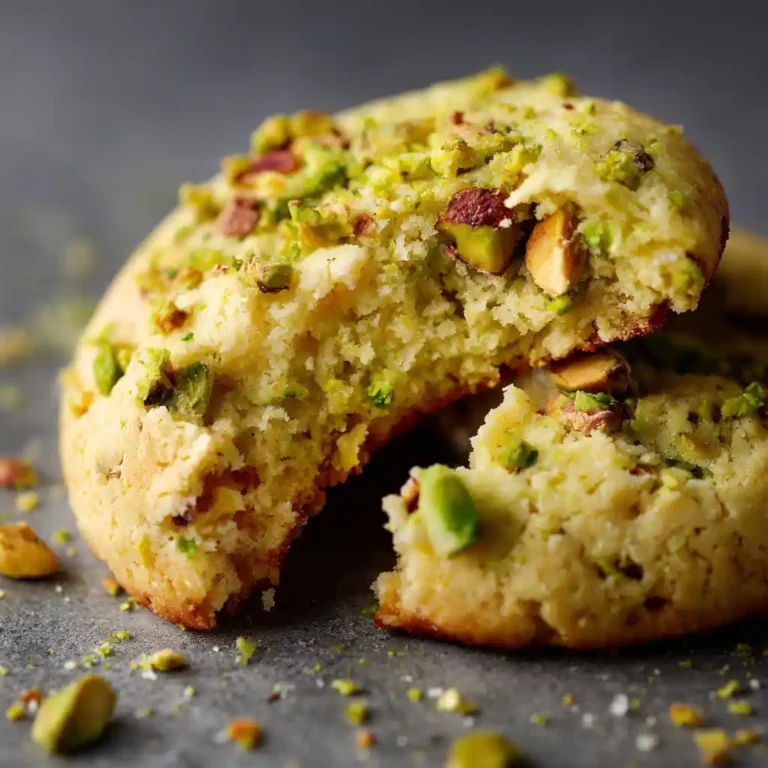 2 ingredient pistachio cookies close up chewy texture