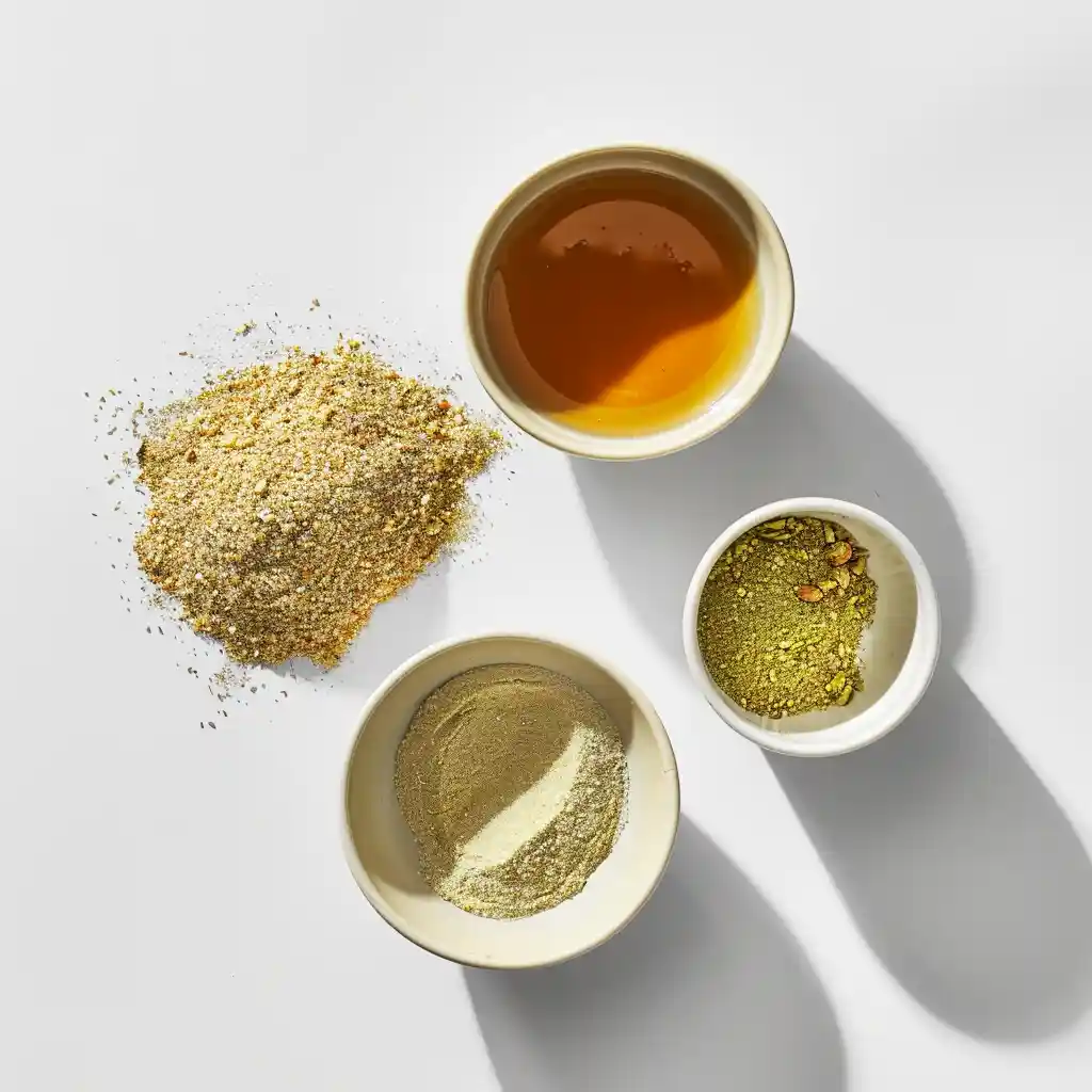 ingredients for 2 ingredient pistachio cookies pistachio flour maple syrup