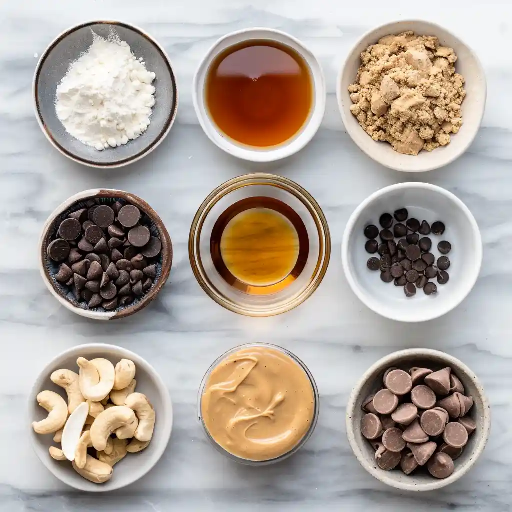 ingredients protein bar chocolate chip cookie dough