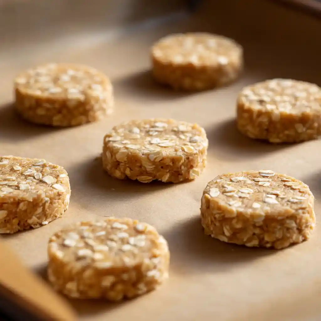 shaping no bake carrot oatmeal cookies