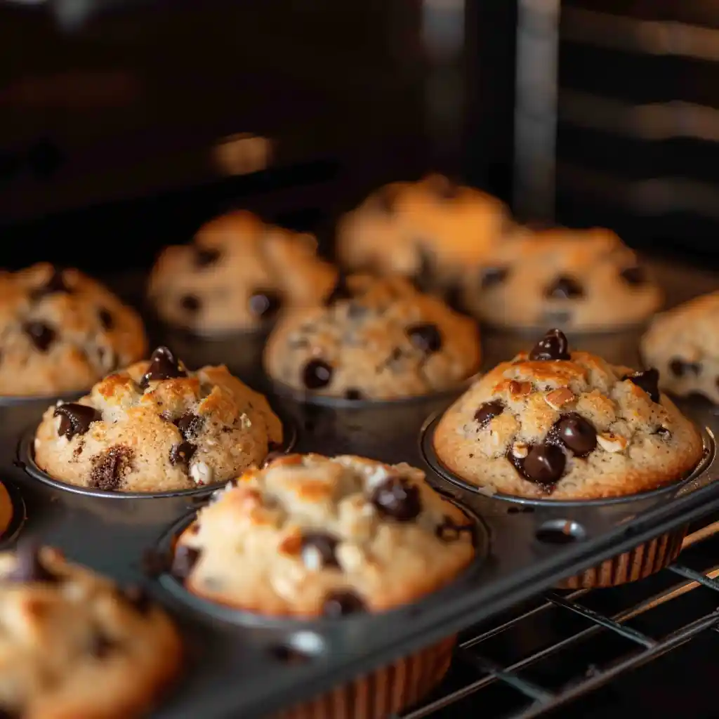 baking sourdough discard chocolate chip muffins