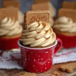 vegan biscoff cupcakes with frosting