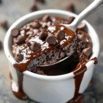 2-Minute Microwave Brownie Bowl with vanilla ice cream