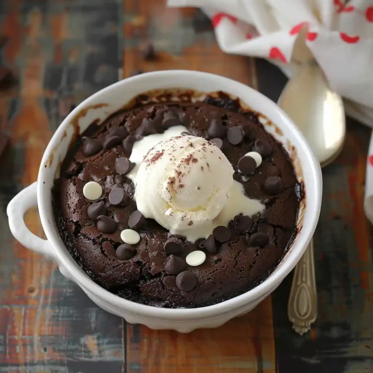 fudgy 2-Minute Microwave Brownie Bowl