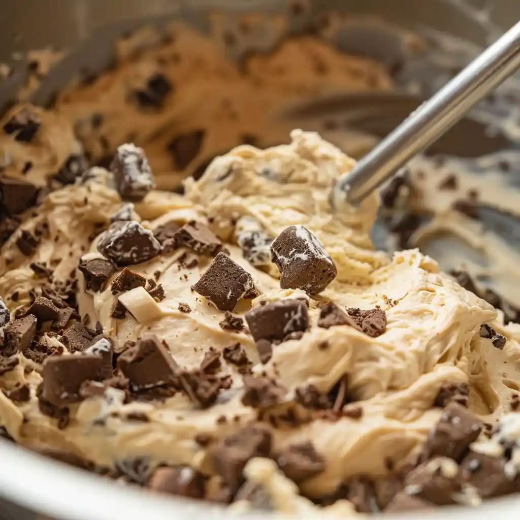 mixing snowdrift cookie dough