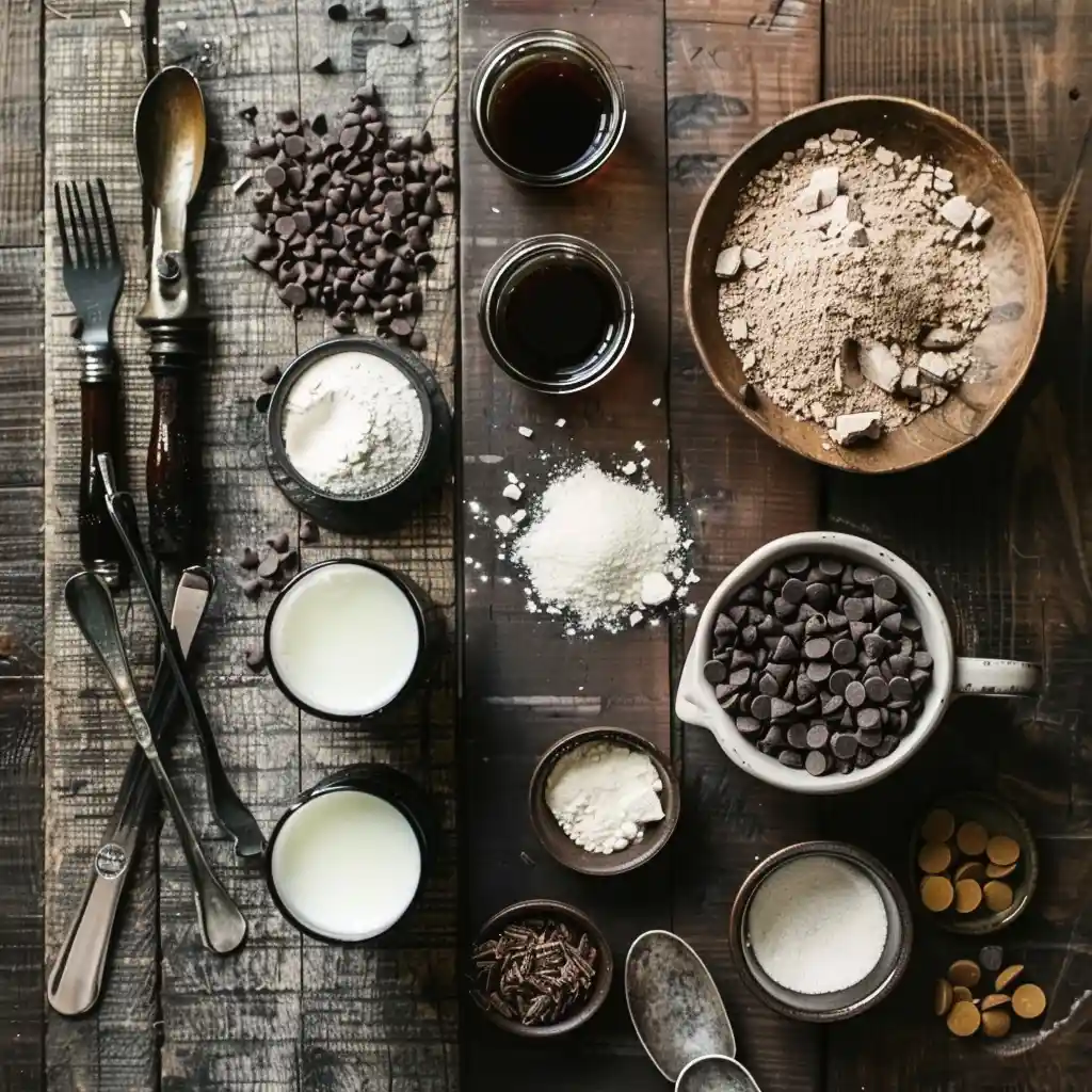 Ingredients for Guinness Chocolate Beer Mug Cakes