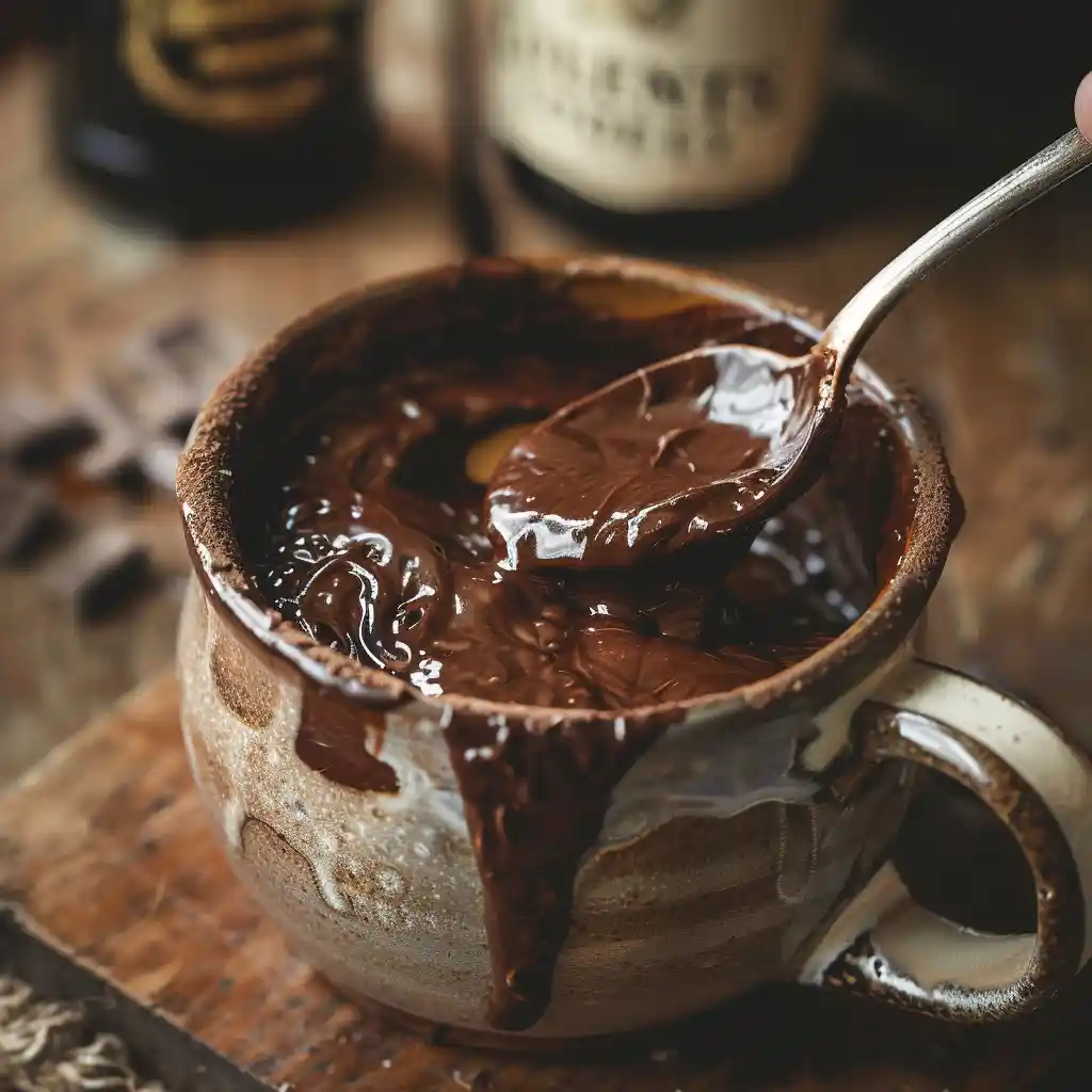 Mixing Guinness Chocolate Beer Mug Cakes batter