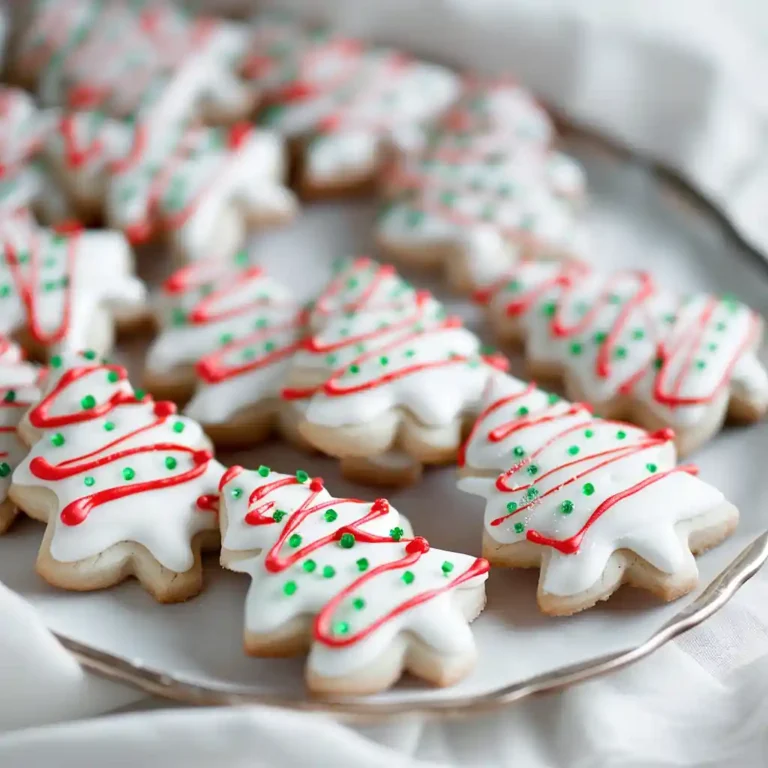 close up mini little debbie christmas tree cookies icing