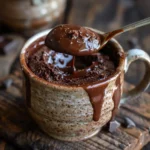 Nutella lava brownie mug cake with gooey center