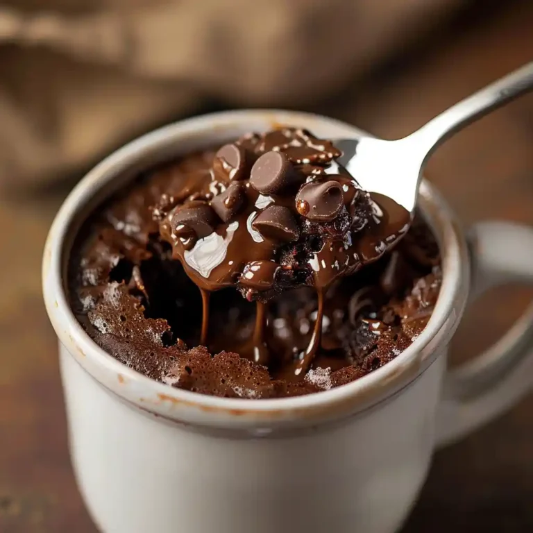 fudgy One Minute Brownie Mug Cake