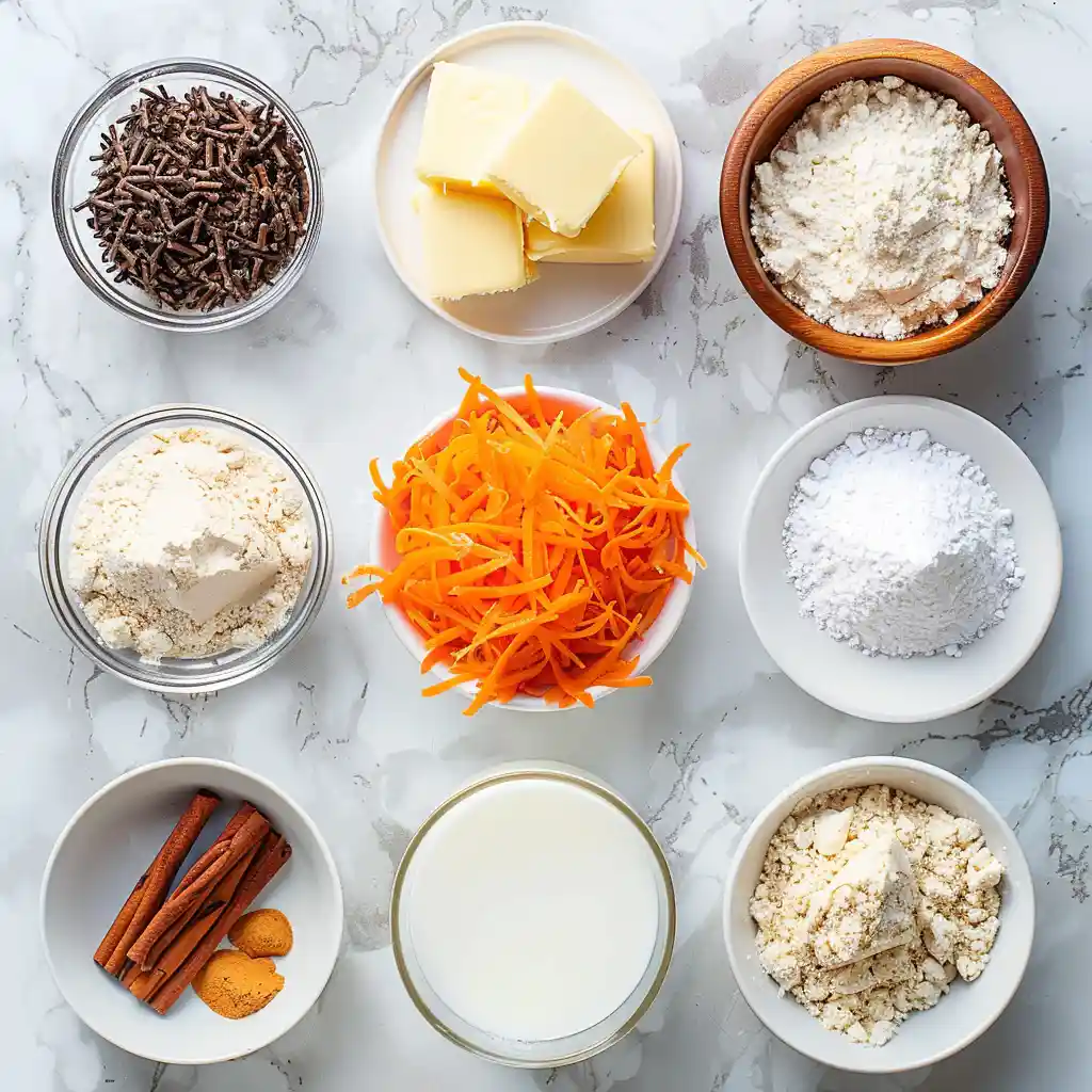 Ingredients for 2-Minute Microwave Carrot Cake Bowl