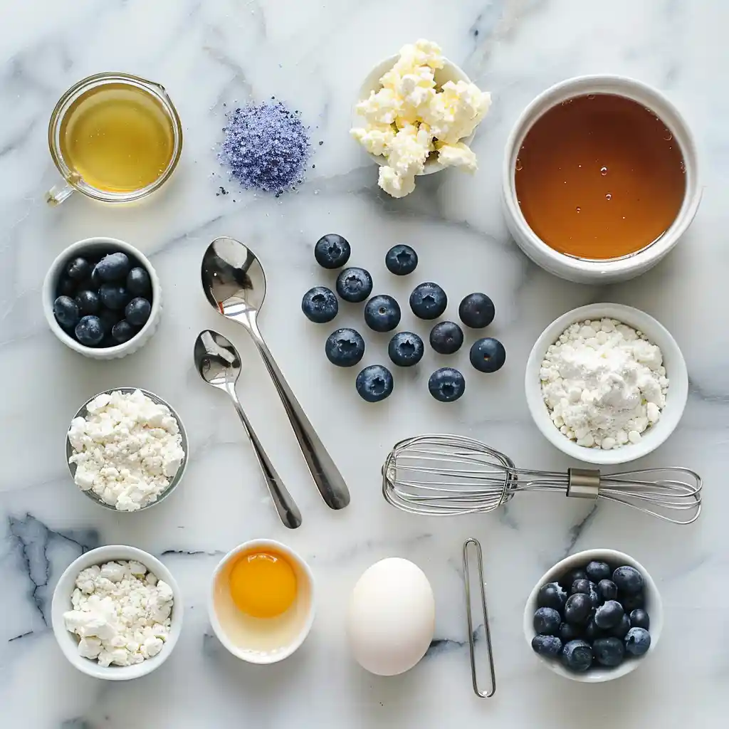 Ingredients for Blueberry Cottage Cheese Mug Cake