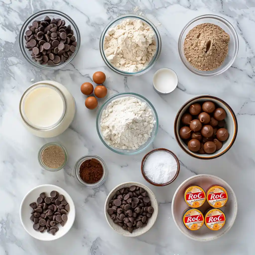 Ingredients for Chocolate Caramel Mug Cake