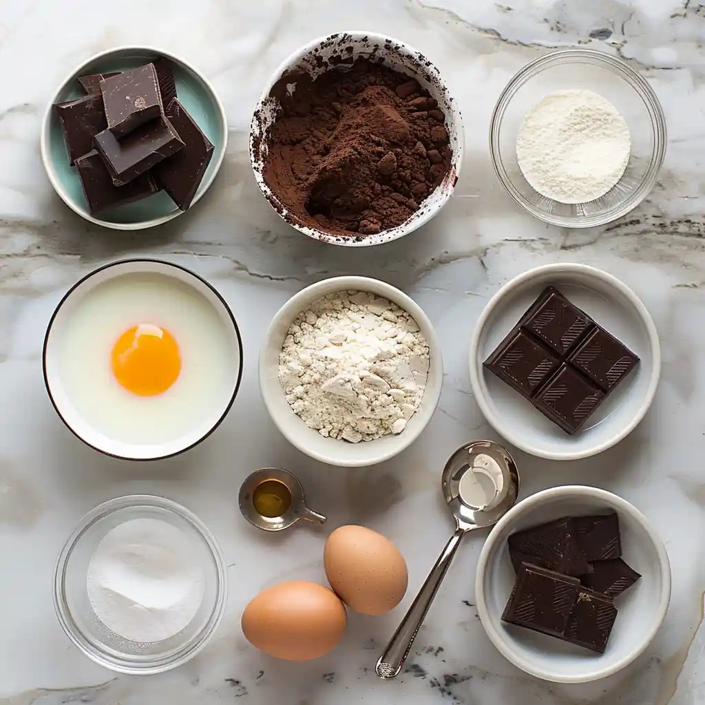 Ingredients for Microwave Chocolate Lava Cake Bowl Recipe For Two