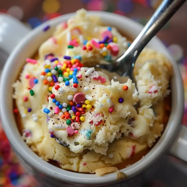 Close-up of Microwave Mug Sugar Cookie Recipe