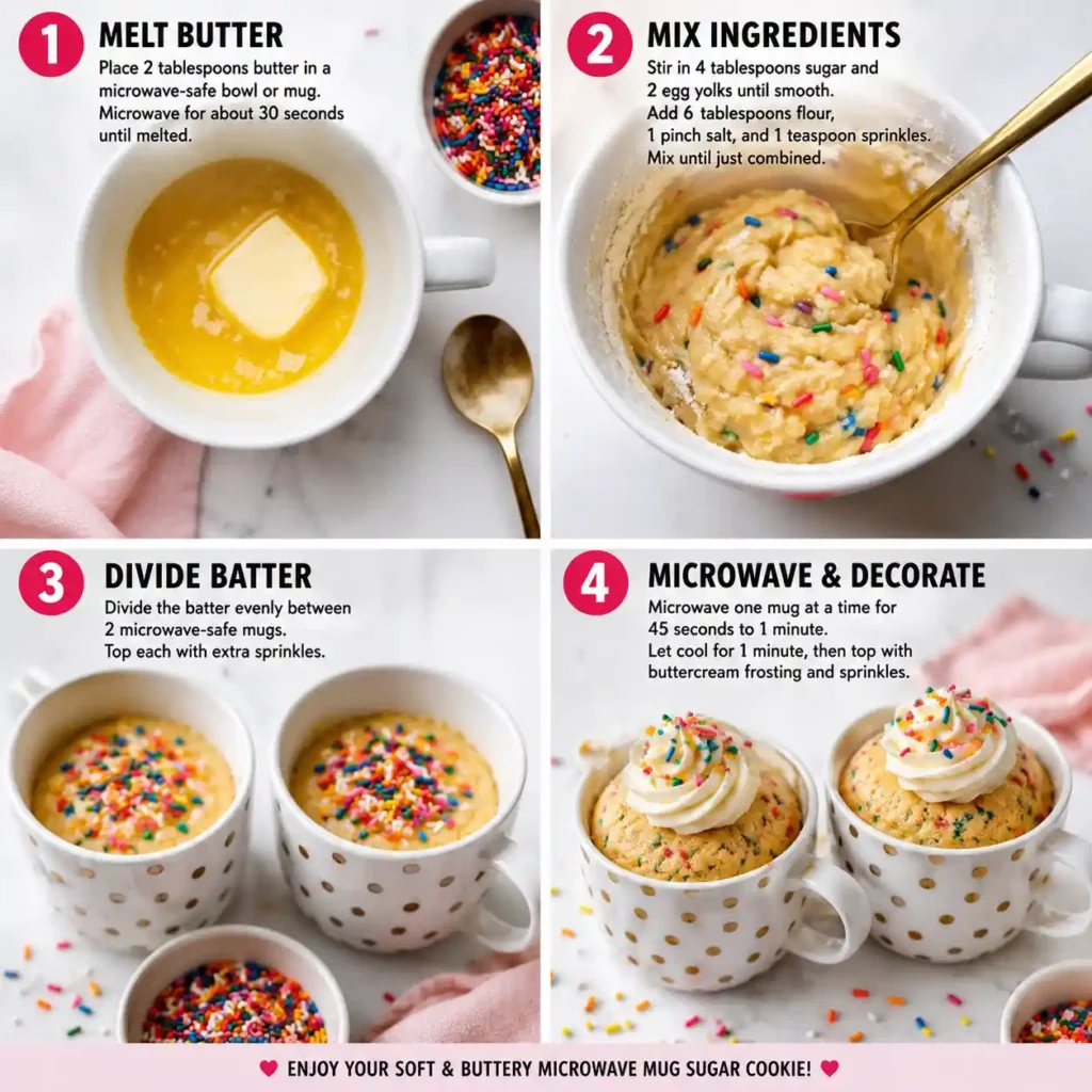 Steps for Microwave Mug Sugar Cookie Recipe
