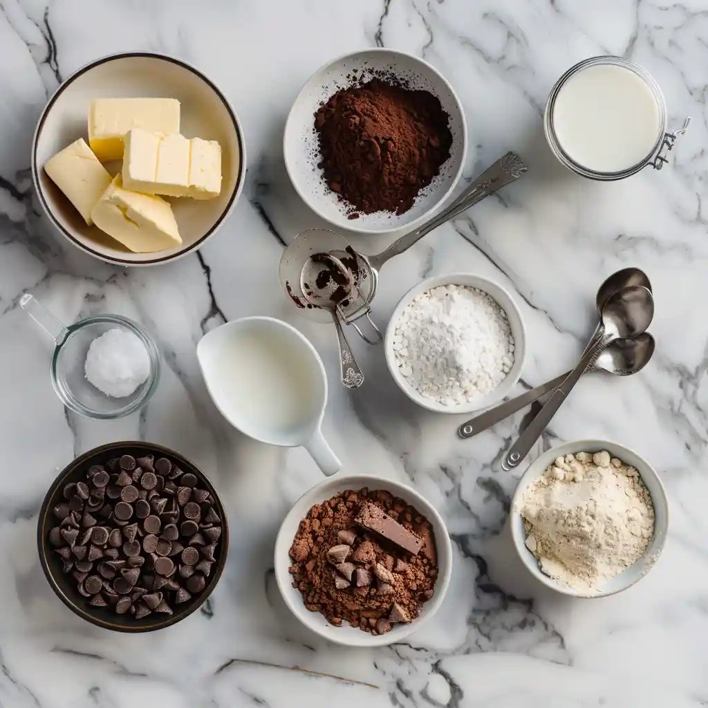 Brown Butter Chocolate Mug Cake ingredients