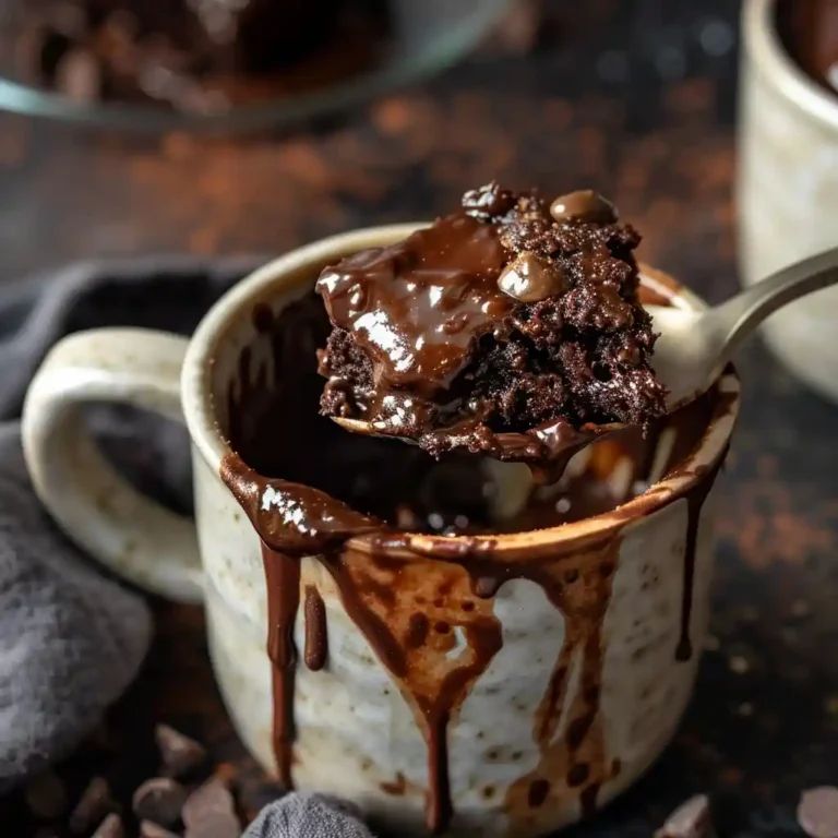 Gooey Brown Butter Chocolate Mug Cake