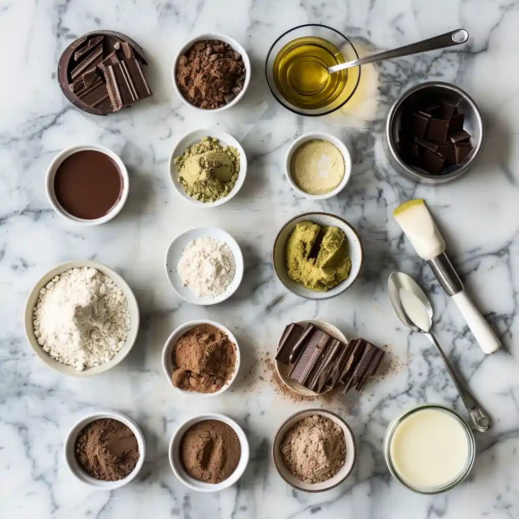 Ingredients for Dubai Chocolate Mug Cake