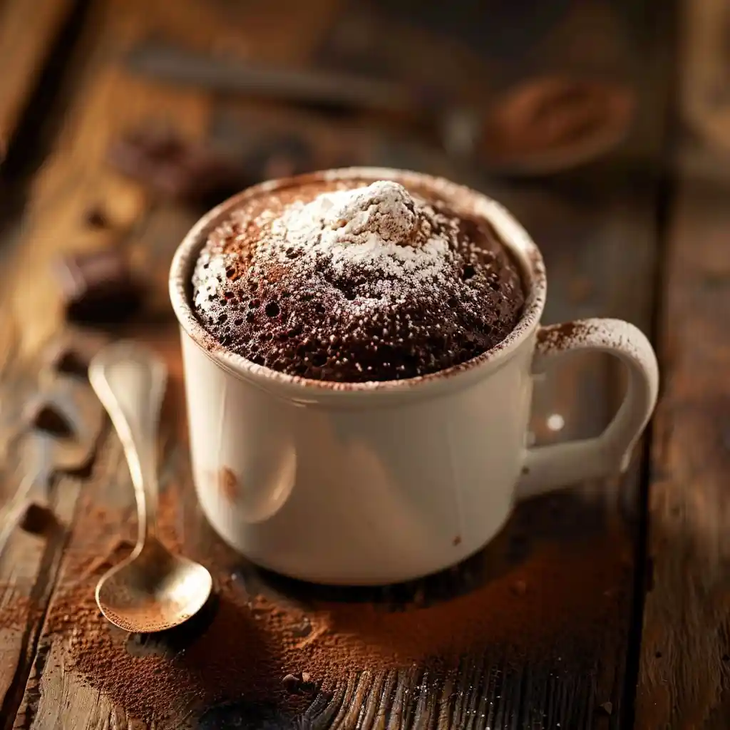 Mugcake Nesquik in a white mug