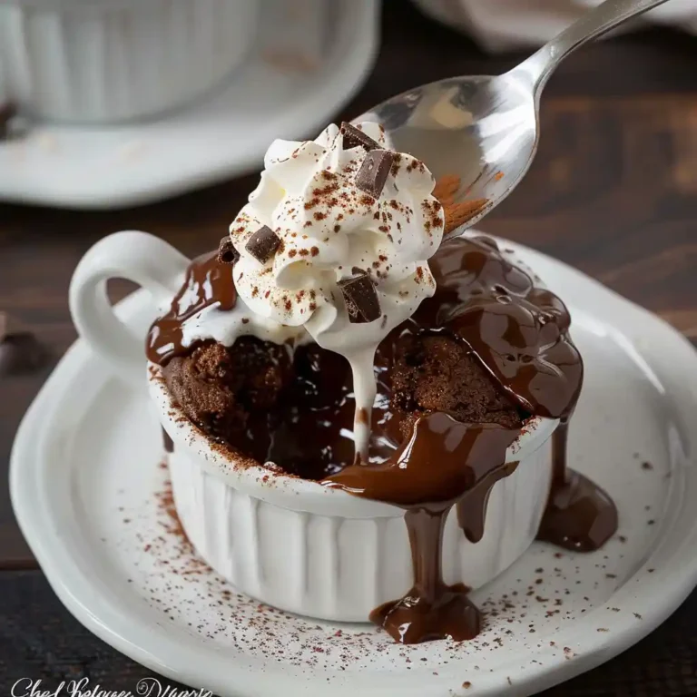 Close-up of Sugar-Free Chocolate Mug Cake
