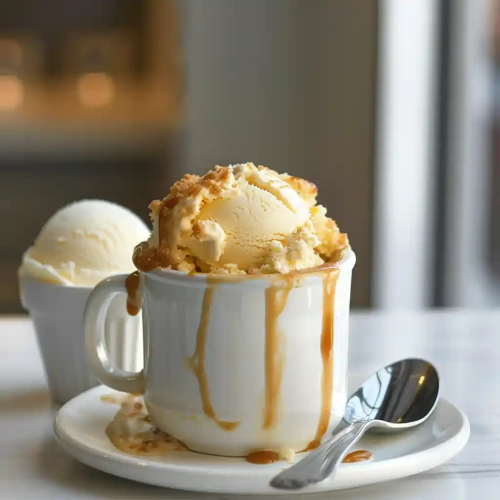 Freshly cooked Butterscotch Mug Cakes