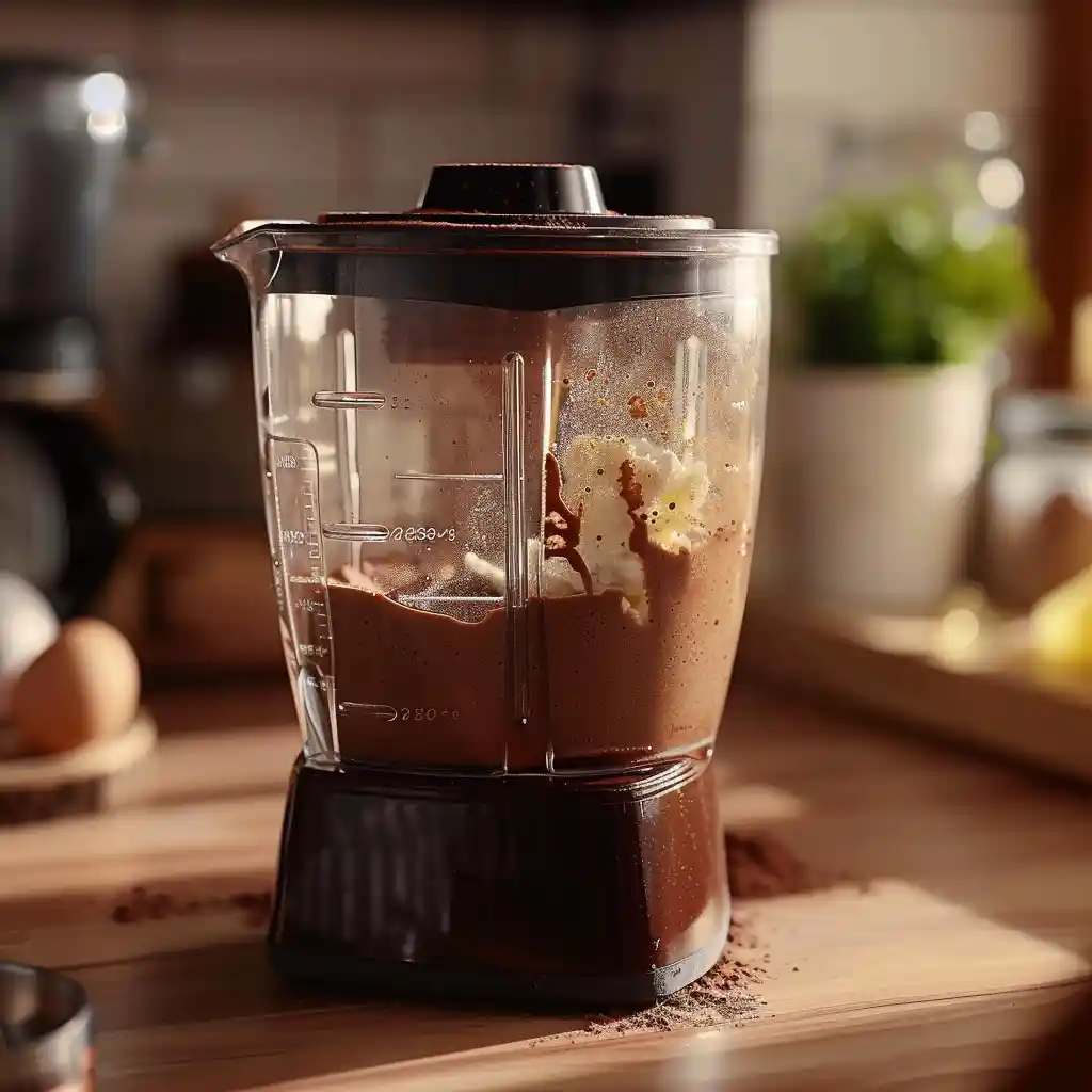 Blending Cottage Cheese Mug Cake Without Flour batter