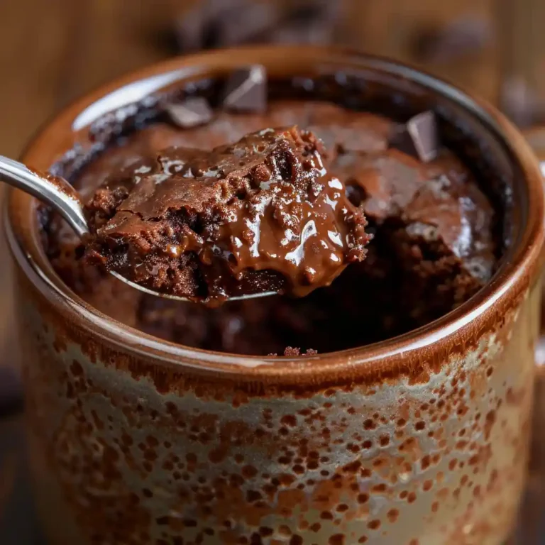 Close-up Cottage Cheese Mug Cake Without Flour texture