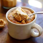 Mug cake peanut eggs with gooey peanut butter center