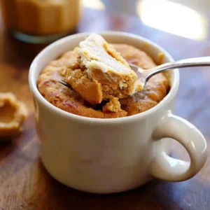 Mug cake peanut eggs with gooey peanut butter center