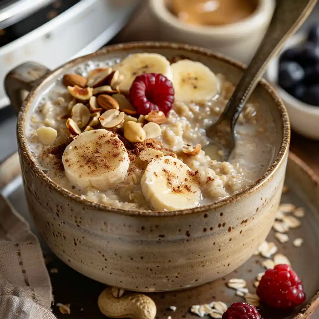Oatmeal cottage cheese and egg Mug Cake after microwaving