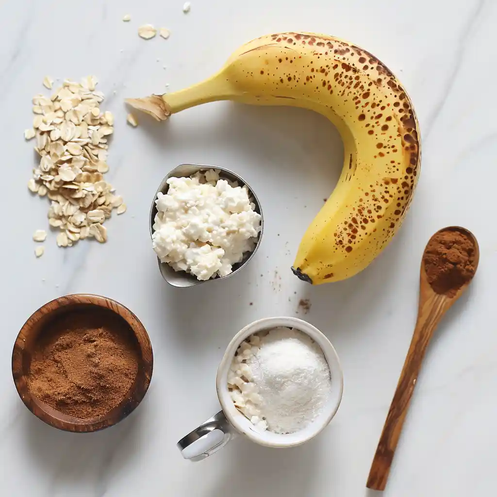 Oatmeal cottage cheese and egg Mug Cake ingredients